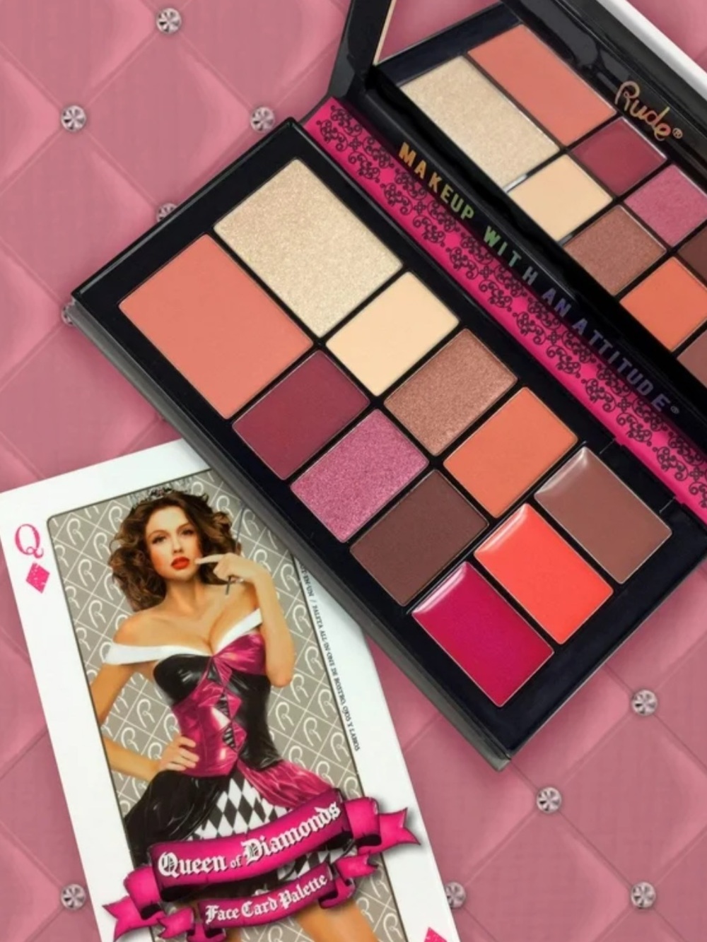 Rude Cosmetics | Face Card Palette | Queen of Diamonds